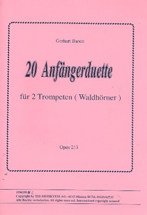 20 Anfngerduette op.213 - fr 2 Trompeten (Hrner) Spielpartitur