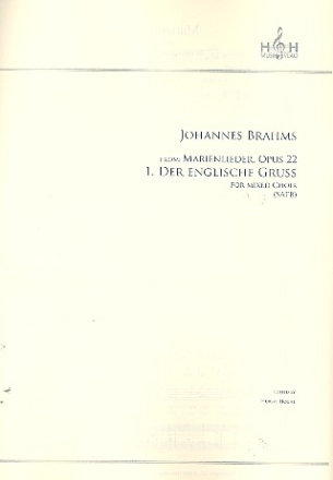 Der englische Gru op.22,1 fr gem Chor a cappella Partitur