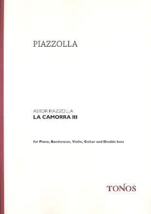 La Camorra no.3 for piano, bandoneon, violin, guitar and double bass score