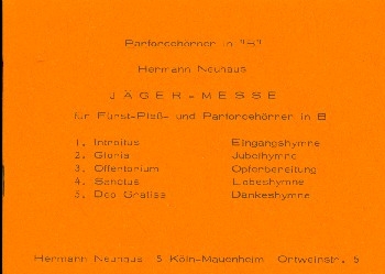 Jger-Messe fr Frst-Ple- und Parforcehrner in B Parforcehrner in B