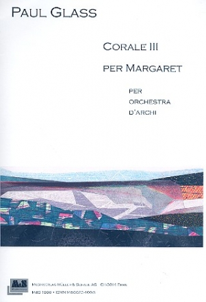 Corale 3 per Margaret per orchestra d'archi partitura