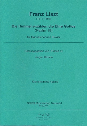 Die Himmel erzhlen die Ehre Gottes fr Mnnerchor und Klavier Klavierpartitur