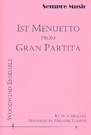 Menuetto no.1 from Gran Partita for woodwind ensemble score and parts