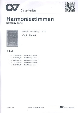 Sonatellae 1,2 und 4 fr 5 Blockflten und bc Harmoniestimmen (SSATB)