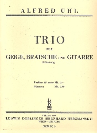 Trio fr Violine, Viola und Gitarre Partitur