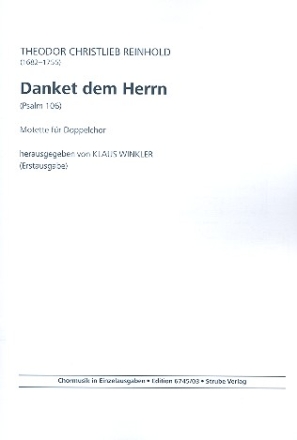 Danket dem Herrn fr gem Chor a cappella Partitur