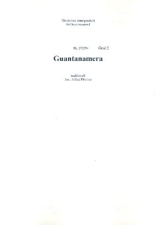 Guantanamera fr Orchester (Schulorchester) Partitur