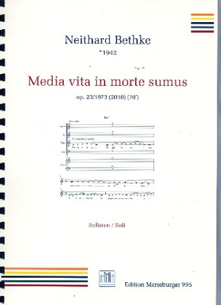 Media vita in morte sumus op.23 fr Soli, Gemeinde, gem Chor, Kinderchor und Orchester Klavierauszug
