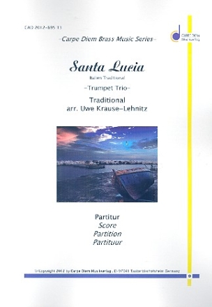 Santa Lucia fr 3 Trompeten Partitur und Stimmen