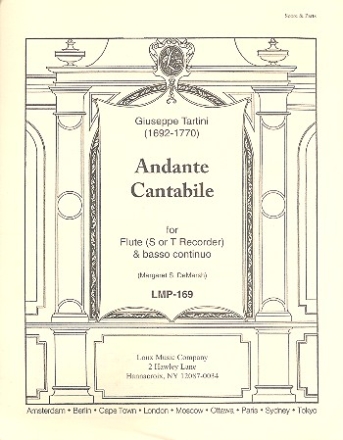 Andante Cantabile for flute (or S/T recorder) and bc