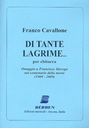 Di Tante Lagrime per chitarra