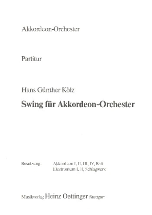 Swing fr Akkordeonorchester Partitur