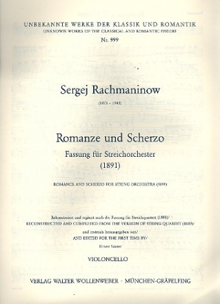 Romanze und Scherzo fr Streichorchester Violoncello