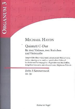 Quintett C-Dur fr 2 Violinen, 2 Violen und Violoncello Partitur und Stimmen