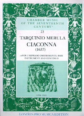 Ciaconna  for 2 soprano instruments, bass instruments and Bc score and parts