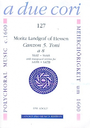 Canzoni 5. toni a 8 fr 8 Instrumente in 2 Chren Partitur und Stimmen