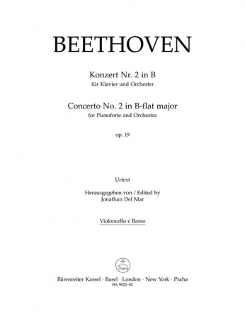 BA9022-82 Konzert B-Dur Nr.2 op.19 fr Klavier und Orchester Violoncello/Kontrabass
