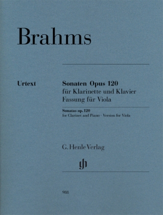Sonaten op.120 fr Klarinette und Klavier fr Viola und Klavier
