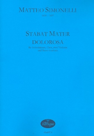 Stabat mater dolorosa fr Soli, gem Chor und Bc Partitur