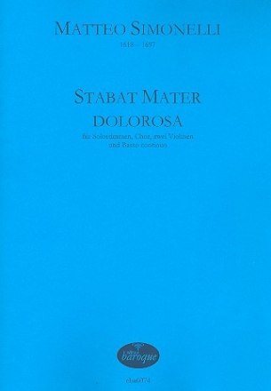 Stabat mater dolorosa fr Soli, gem Chor und Bc Partitur