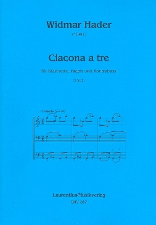 Ciacona a tre fr Klarinette, Fagott und Kontrabass Partitur und Stimmen