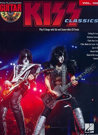 Kiss Classics (+CD): guitar playalong vol.168 songbook vocal/guitar/tab