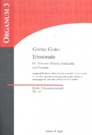 Sonate h-Moll fr 2 Violinen (Flten), Violoncello und Cembalo Partitur und Stimmen