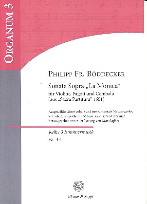 Sonata sopra 'La Monica' g-Moll fr Violine, Fagott und Cembalo Partitur und Stimmen