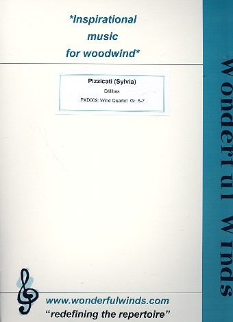 Pizzicati from Sylvia for 2 flutes and 2 clarinets 2 scores