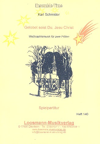 Gelobet seist du Jesu Christ fr 2 Flten Spielpartitur