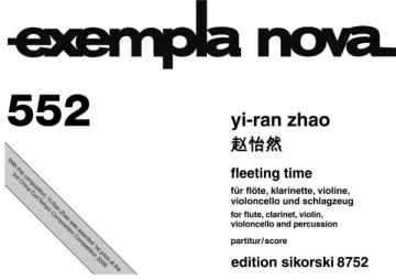 Fleeting Time fr Flte, Klarinette, Violine, Violoncello und Schlagzeug Studienpartitur