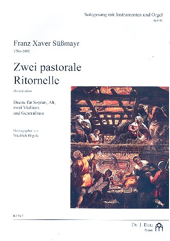 2 pastorale Ritornelle fr Sopran, Alt, 2 Violinen und Bc Partitur und Stimmen