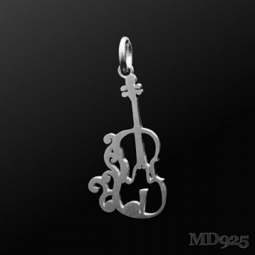 MDPS005 Anh�nger Violine Sterling Silber matt