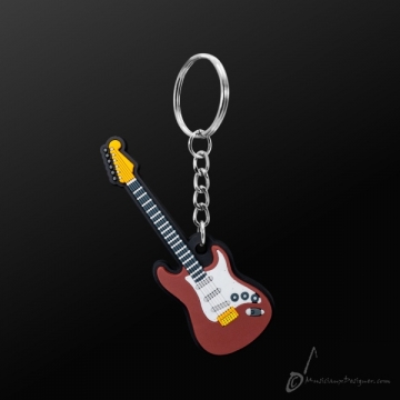 Schl�sselring-Anh�nger E-Gitarre (braun)