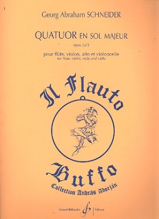 Quatuor en sol majeur op.52,3 pour flte, violon, alto et violoncelle partition et parties