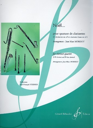 Noel pour 4 clarinettes (BBBBass) partition et parties