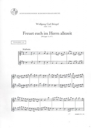 Freuet euch im Herrn allezeit fr gem Chor, 2 Violinen und Bc Violine 1/2