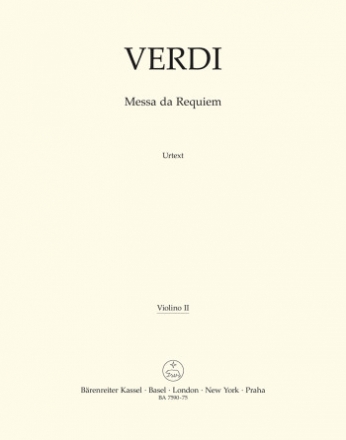 BA7590-75 Messa da Requiem  fr Soli, gem Chor und Orchester Violine 2