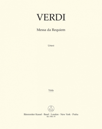 BA7590-79 Messa da Requiem  fr Soli, gem Chor und Orchester Viola