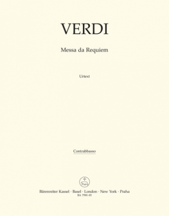 BA7590-85 Messa da Requiem  fr Soli, gem Chor und Orchester Kontrabass