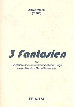 3 Fantasien fr Blockflte in unterschiedlicher Lage