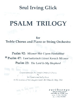 Lam'natzeiach Livnei Korach Mizmor for female or children's chorus and piano or orchestra, piano score