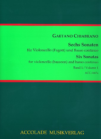 6 Sonaten Band 1 (Nr.1-3) fr Violoncello (Fagott) und Bc