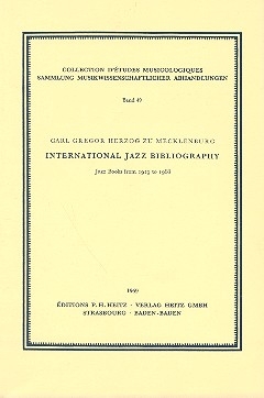 International Jazz Bibliography Jazz Books from 1919 to 1968