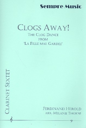 Clogs away for 6 clarinets (EsBBBAltBass) score and parts