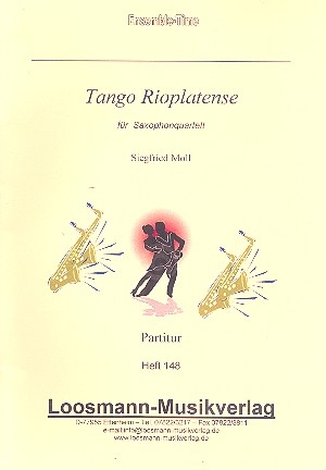 Tango Rioplatense fr 4 Saxophone (AATT/AATBar) Partitur und Stimmen