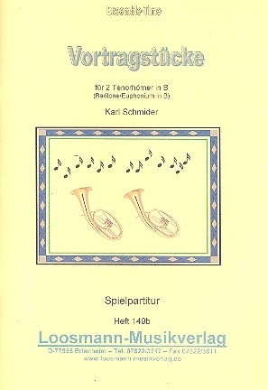 Vortragsstcke fr 2 Tenorhrner (Baritone/Euphonien in B) Spielpartitur