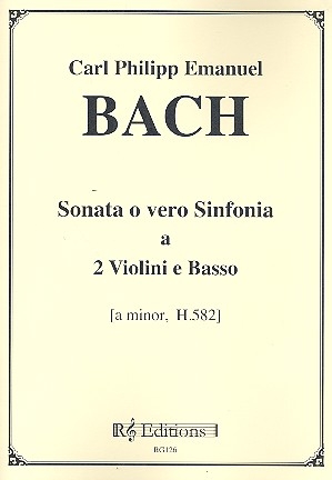 Sonata o vero Sinfonia a-Moll H582 fr 2 Violinen und Bc Partitur und Stimmen (Bc nicht ausgesetzt)