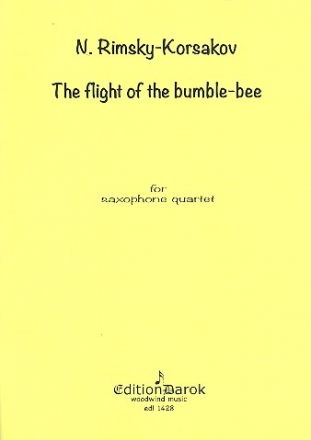 The Flight of the Bumble-Bee for 4 saxophones (SATB) score and parts