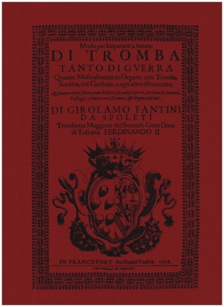 Modo per Imparare a Sonare di Tromba  facsimile reprint